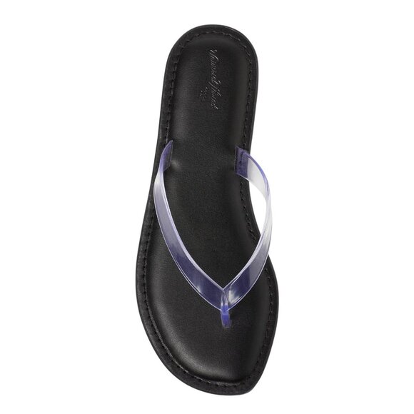 NWT Universal Thread Womens Keilani Thong Flip Flops 93321989 Clear Black 9M - Picture 3 of 10